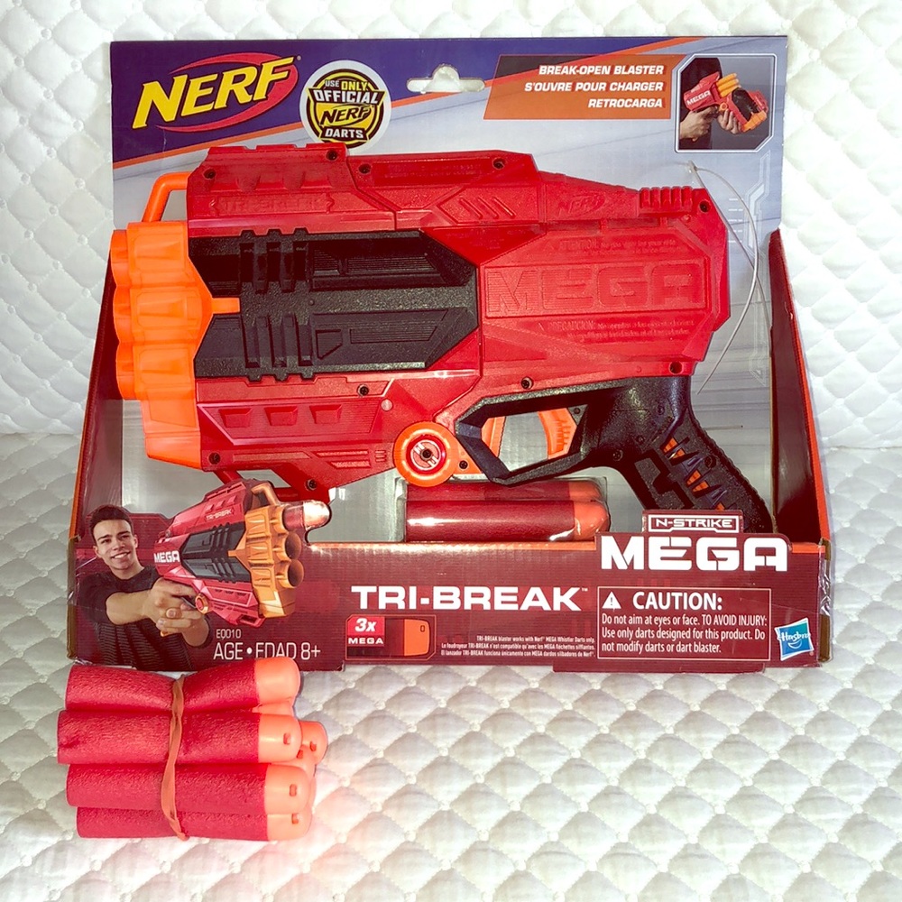 Nerf N-strike Mega Tri-break dart gun/Hasb…